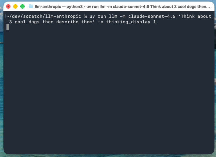 LLM 0.32a0  is a major backwards-compatible refactor — image 2