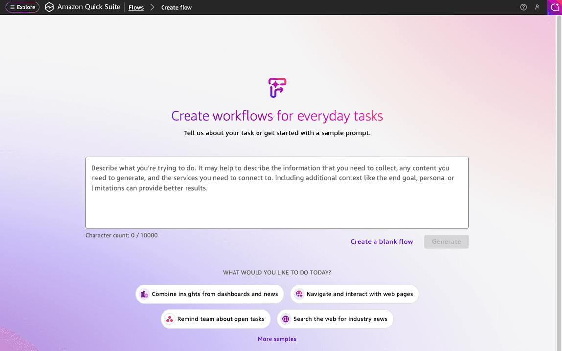 Automate repetitive tasks with Amazon Quick Flows — image 2