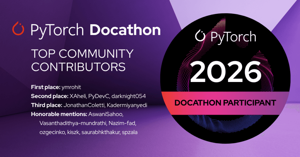 PyTorch Docathon 2026 Results in 150+ Merged Pull Requests